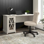 Bureau de style rustique Lennox 60W avec armoire de rangement