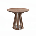 Table à manger ronde au fini noyer