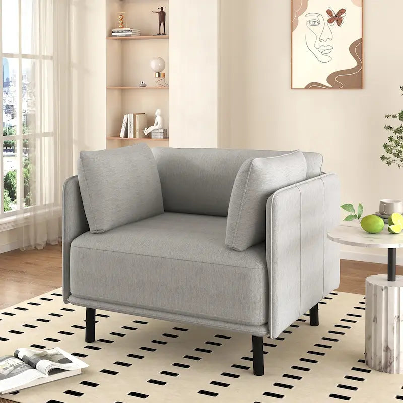 Fauteuil de salon en similicuir Daphne
