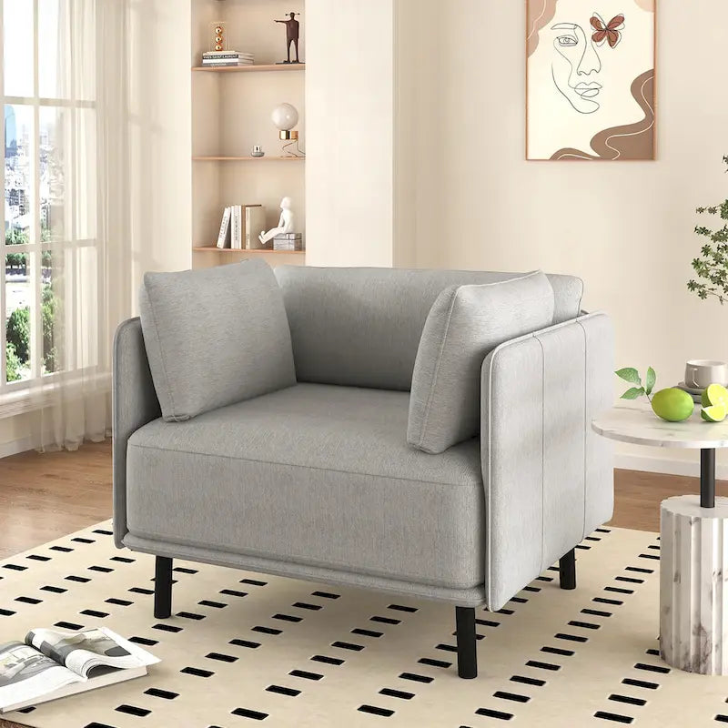 Fauteuil de salon en similicuir Daphne