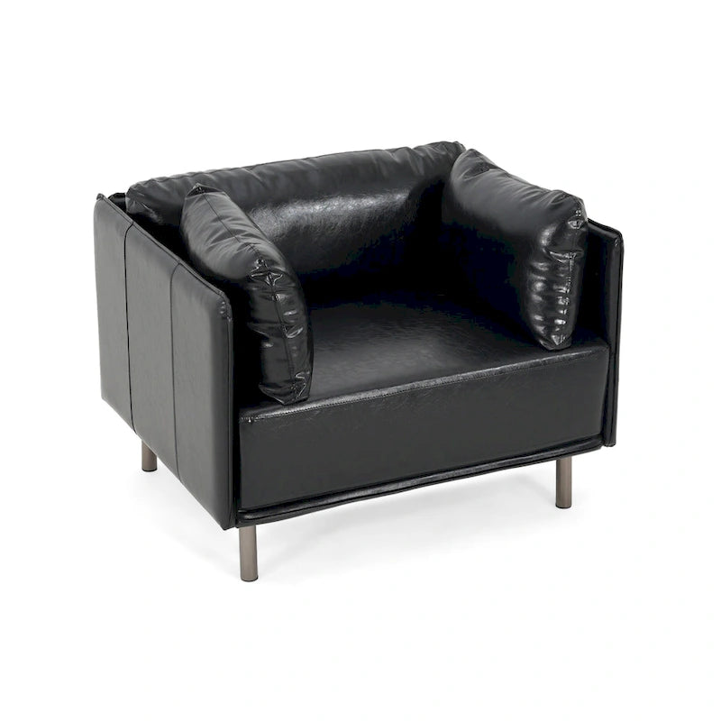 Fauteuil de salon en similicuir Daphne