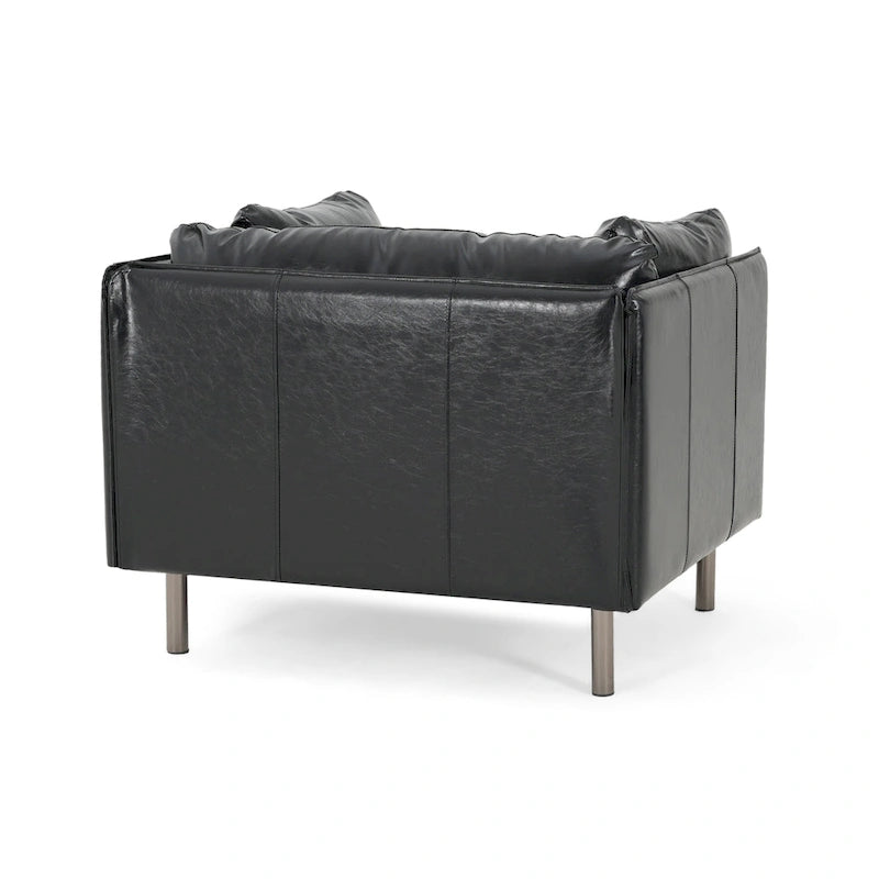 Fauteuil de salon en similicuir Daphne