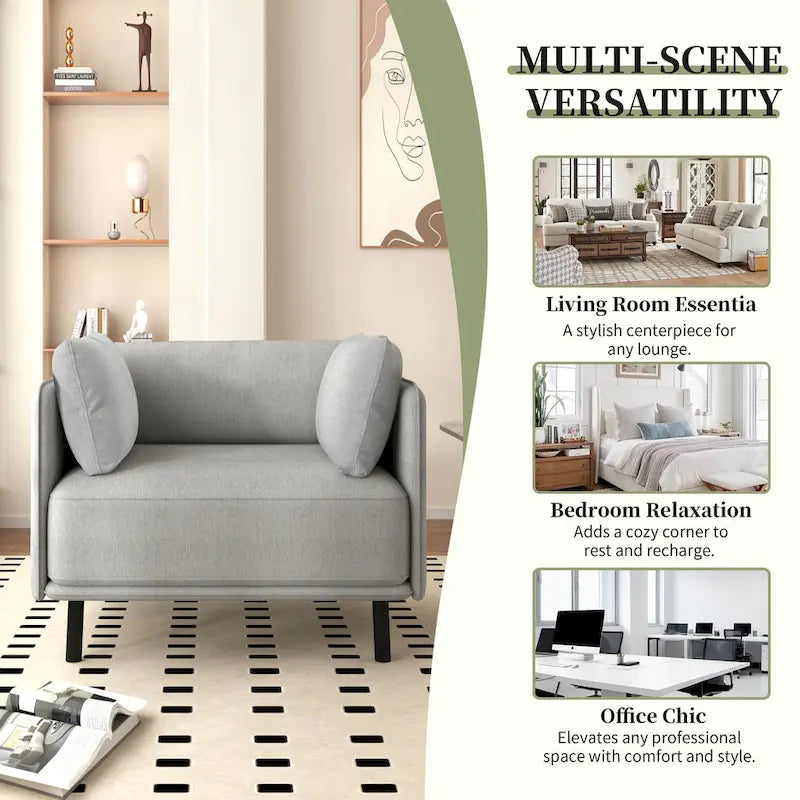 Fauteuil de salon en similicuir Daphne