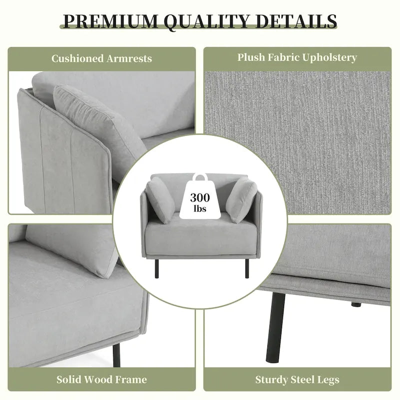 Fauteuil de salon en similicuir Daphne