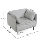 Fauteuil de salon en similicuir Daphne