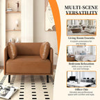 Fauteuil de salon en similicuir Daphne