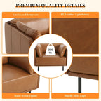 Fauteuil de salon en similicuir Daphne