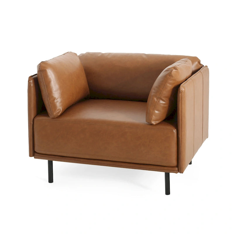 Fauteuil de salon en similicuir Daphne