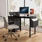 Bureau d'ordinateur moderne avec station de charge et tiroirs de rangement réversibles pour bureau à domicile ou salle d'étude