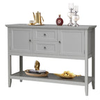 Table console en bois avec tiroirs, buffet de salle à manger