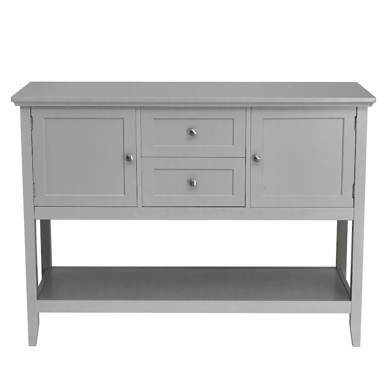 Table console en bois avec tiroirs, buffet de salle à manger