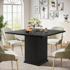 Table à manger carrée moderne en bois, petite, pour 4 personnes