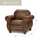 Fauteuil Sedona avec ottoman assorti