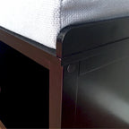 Banc d'entrée en bois massif avec 4 compartiments à chaussures Espresso