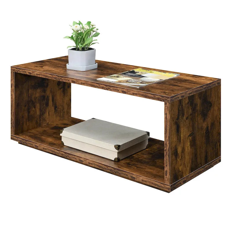 Table basse avec étagère