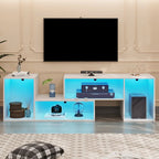 Meuble TV Moderne DIY Déformable avec Bande Lumineuse LED