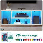 Meuble TV Moderne DIY Déformable avec Bande Lumineuse LED