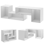 Meuble TV Moderne DIY Déformable avec Bande Lumineuse LED