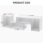 Meuble TV Moderne DIY Déformable avec Bande Lumineuse LED