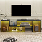 Meuble TV Moderne DIY Déformable avec Bande Lumineuse LED