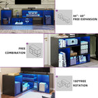 Meuble TV Moderne DIY Déformable avec Bande Lumineuse LED