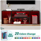 Meuble TV Moderne DIY Déformable avec Bande Lumineuse LED