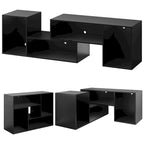 Meuble TV Moderne DIY Déformable avec Bande Lumineuse LED