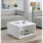 Table basse carrée avec étagère