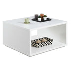 Table basse carrée avec étagère