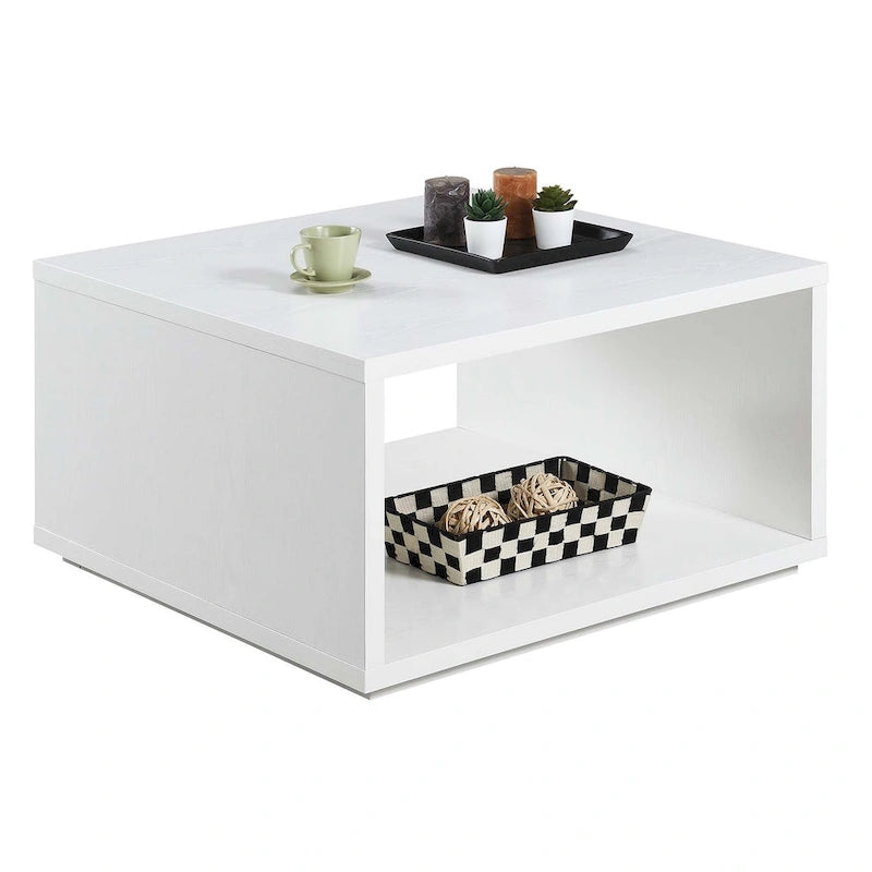 Table basse carrée avec étagère