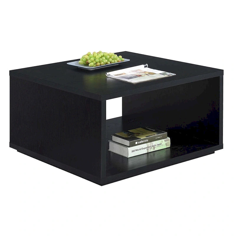 Table basse carrée avec étagère