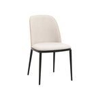 Ensemble repas 7 pièces en acier noir avec 6 chaises et table Collection Tule