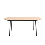 Ensemble repas 7 pièces en acier noir avec 6 chaises et table Collection Tule