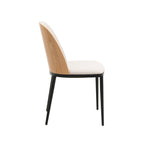 Ensemble repas 7 pièces en acier noir avec 6 chaises et table Collection Tule