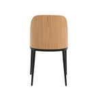 Ensemble repas 7 pièces en acier noir avec 6 chaises et table Collection Tule