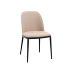 Ensemble repas 7 pièces en acier noir avec 6 chaises et table Collection Tule