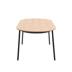 Ensemble repas 7 pièces en acier noir avec 6 chaises et table Collection Tule