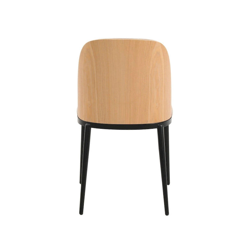 Ensemble repas 7 pièces en acier noir avec 6 chaises et table Collection Tule