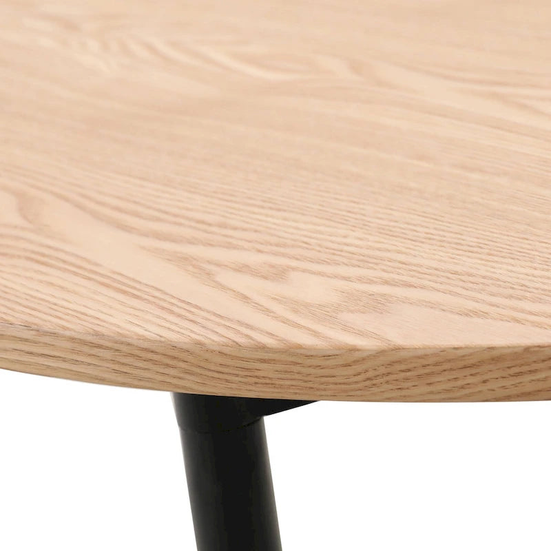 Ensemble repas 7 pièces en acier noir avec 6 chaises et table Collection Tule