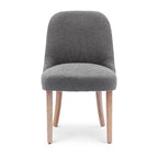 Chaise d'appoint rembourrée en polyester bouclé - Résistante à l'eau et aux taches