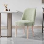 Chaise d'appoint rembourrée en polyester bouclé - Résistante à l'eau et aux taches