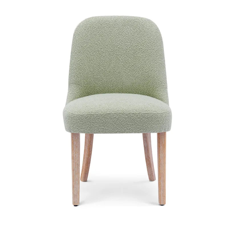 Chaise d'appoint rembourrée en polyester bouclé - Résistante à l'eau et aux taches