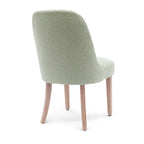 Chaise d'appoint rembourrée en polyester bouclé - Résistante à l'eau et aux taches