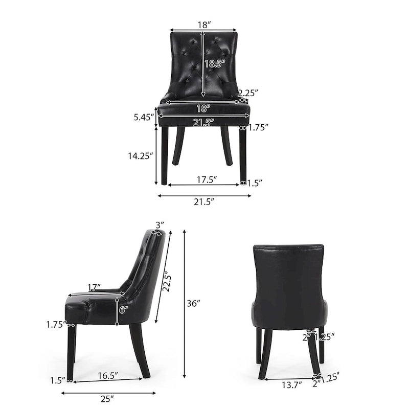 Chaises de salle à manger capitonnées Cheney (Lot de 2)