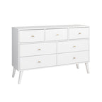 Commode à 7 tiroirs Milo Mid-Century Modern