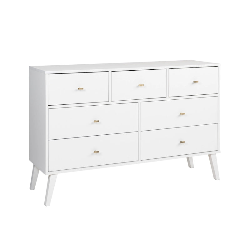 Commode à 7 tiroirs Milo Mid-Century Modern