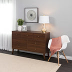 Commode à 7 tiroirs Milo Mid-Century Modern