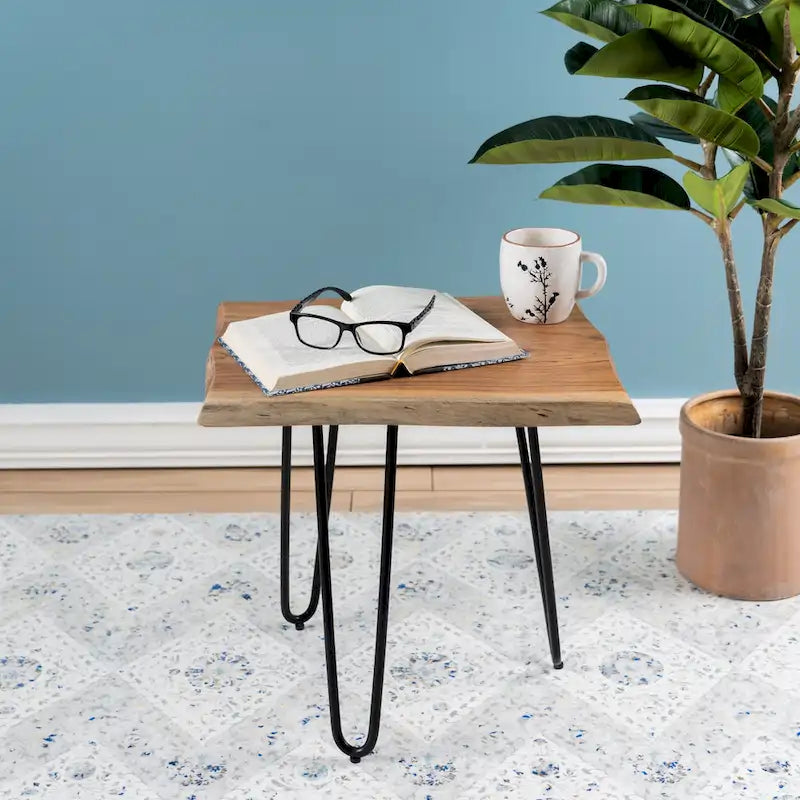 Tabouret en fer et bois