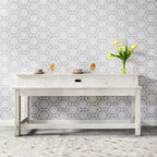 Ensemble 4 pièces de style ferme moderne, blanc vieilli, marché aux puces