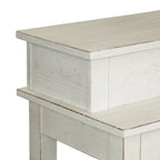 Ensemble 4 pièces de style ferme moderne, blanc vieilli, marché aux puces